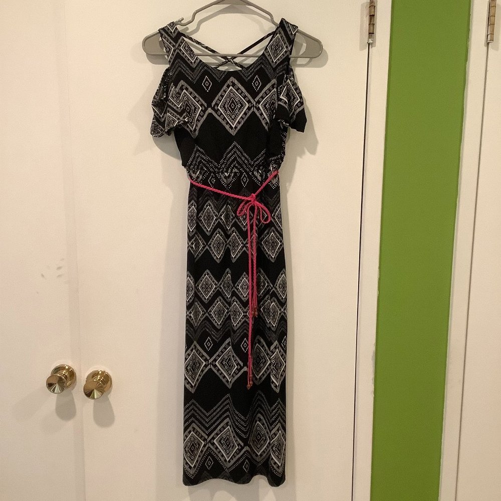 Three Pink Hearts girls Maxi Dress